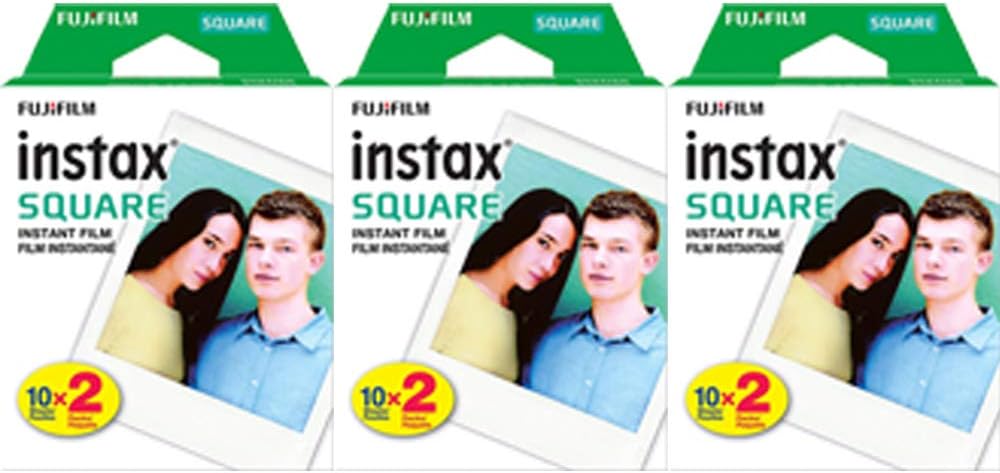 3 películas instantáneas Fujifilm Instax Square (60 exposiciones) +...