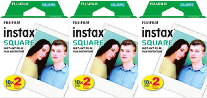 3 películas instantáneas Fujifilm Instax Square (60 exposiciones) +...