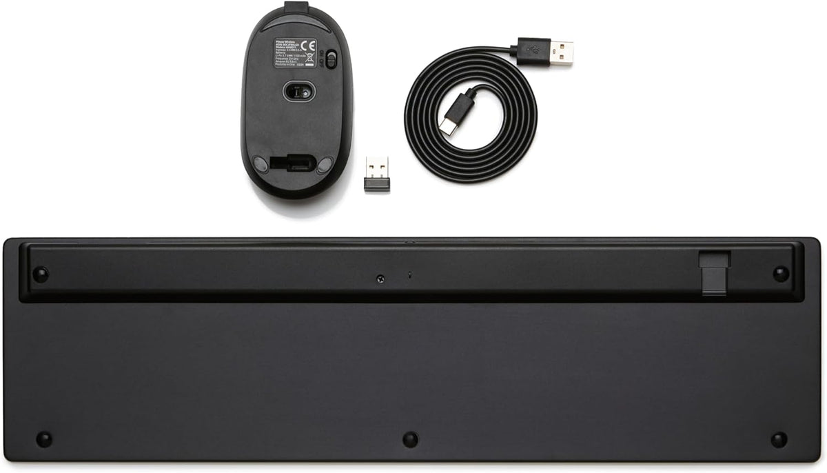 Combo de teclado y ratón inalámbricos Amazon Basics Ultra Premium -...