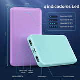 [Paquete de 2] Cargador portátil de 10000 mAh, cargador de teléfono...