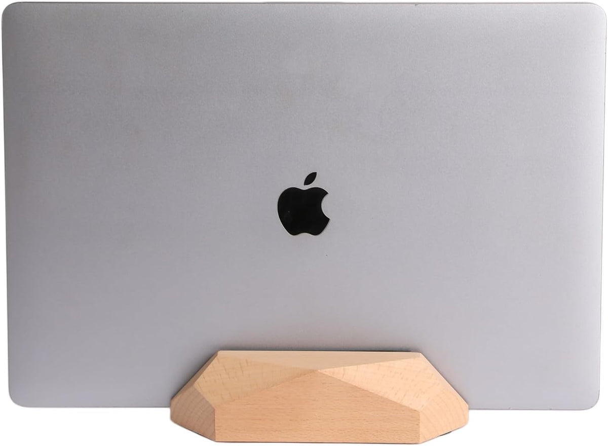 Nuvograin Soporte vertical ajustable para laptop, soporte de madera...