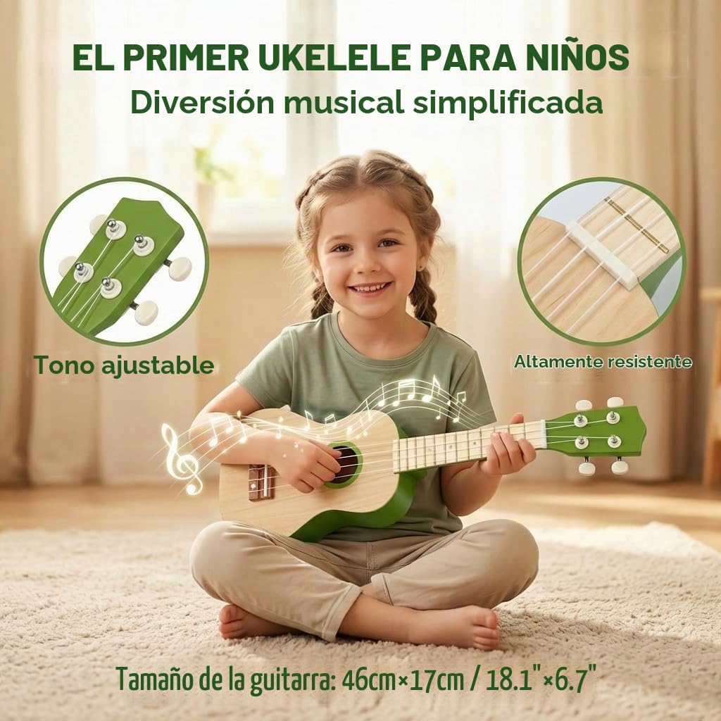 7 en 1 instrumentos musicales de madera para niños, juguetes