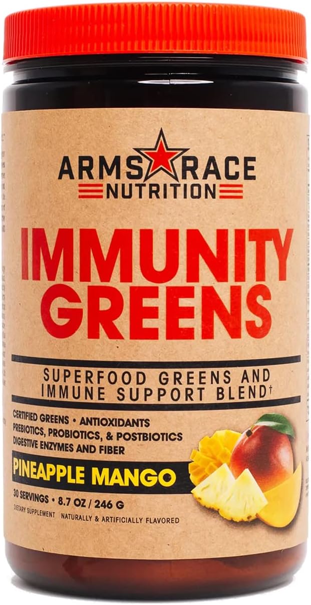Arms Race Nutrition Immunity Greens Superalimento verde y mezcla de...