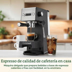 Cuisinart Espresso Bar Slim Coffee Máquina de café expreso, hace bebidas calientes o frías de calidad de café, incluyendo capuchino, lattes y bebidas extraídas en frío