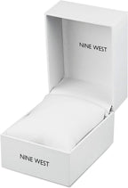 Nine West Reloj de Mujer con Esfera Floral y Brazalete de Malla