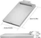 ZCZN Portapapeles de almacenamiento de aluminio reciclado, caja de portapapeles, soporte para formulario, adecuado para escuela, oficina, sitio de trabajo o personal médico, 9.25 x 13.78 pulgadas