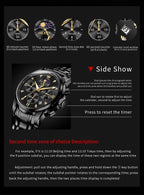 OLEVS Reloj para Hombre Diamante Negocios Vestimenta Analógico Acero Inoxidable a Prueba de Agua Lúmina Fecha Dos Tonos Lujo Casual de Muñeca