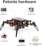 ACEBOTT STEM Kits de Robótica Científica para Adultos, Kit de Construcción de Robot Araña ESP8266, Control Remoto por Aplicación, Juguetes Educativos de Caminar y Rastrear Divertidos para Niños de 12+