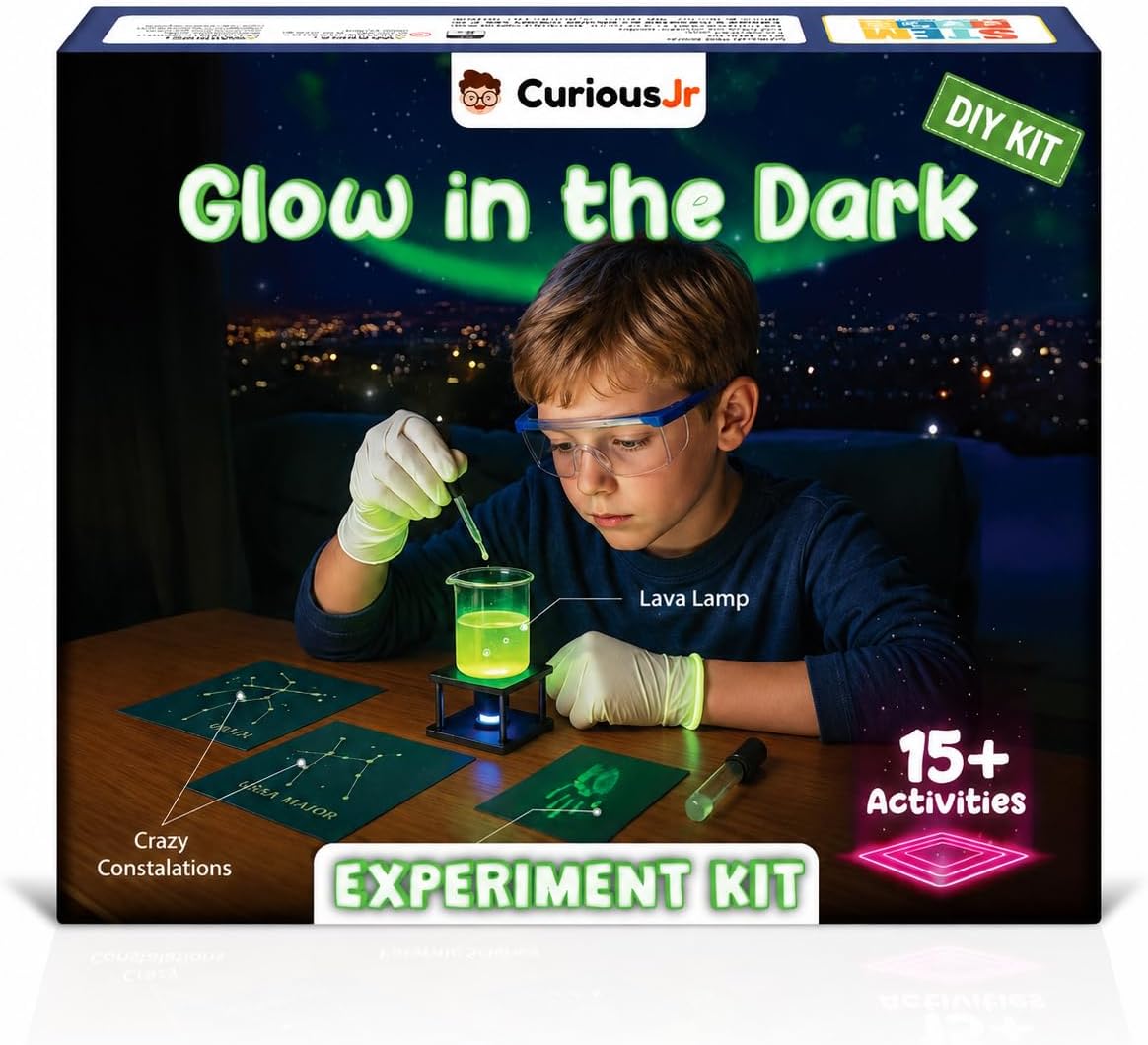 PW Kit de experimentos científicos que brillan en la oscuridad para niños