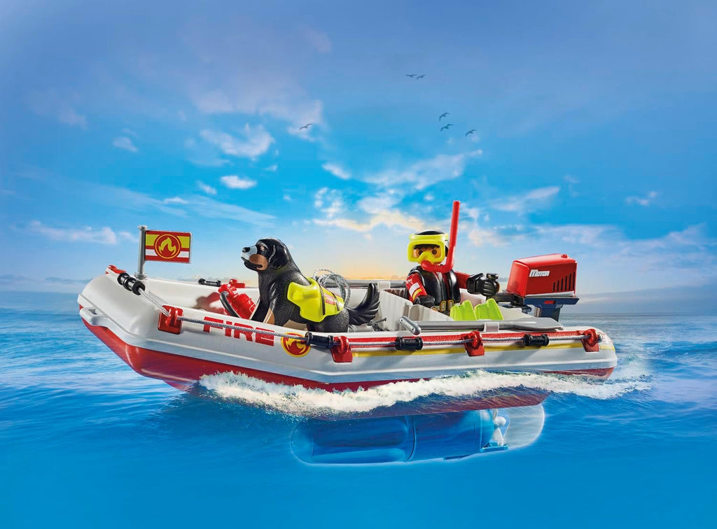 Playmobil Bote de Bomberos con Scooter Acuático