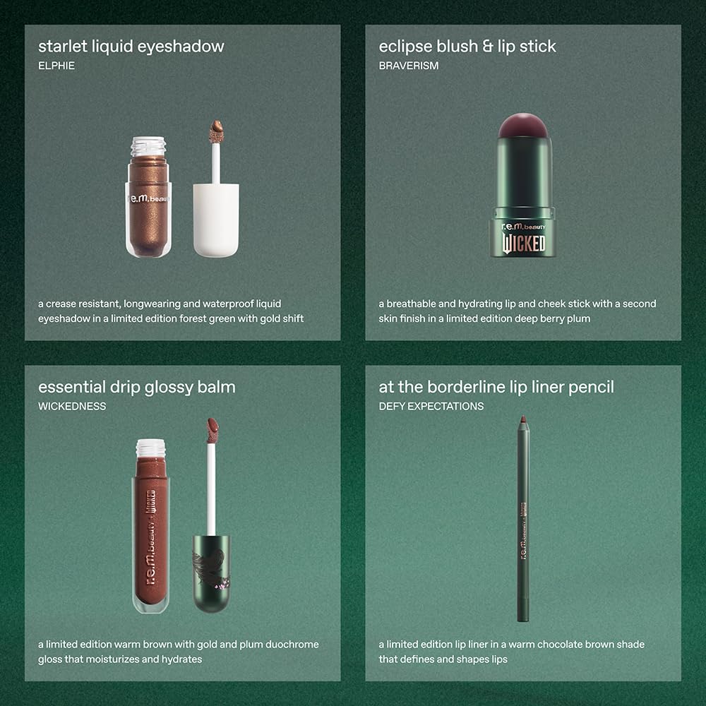 r.e.m. beauty Wicked: For Good | Set de maquillaje | Sombra de ojos...