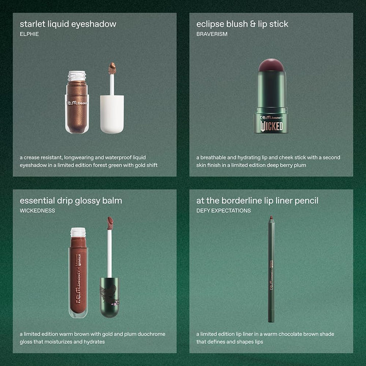 r.e.m. beauty Wicked: For Good | Set de maquillaje | Sombra de ojos...