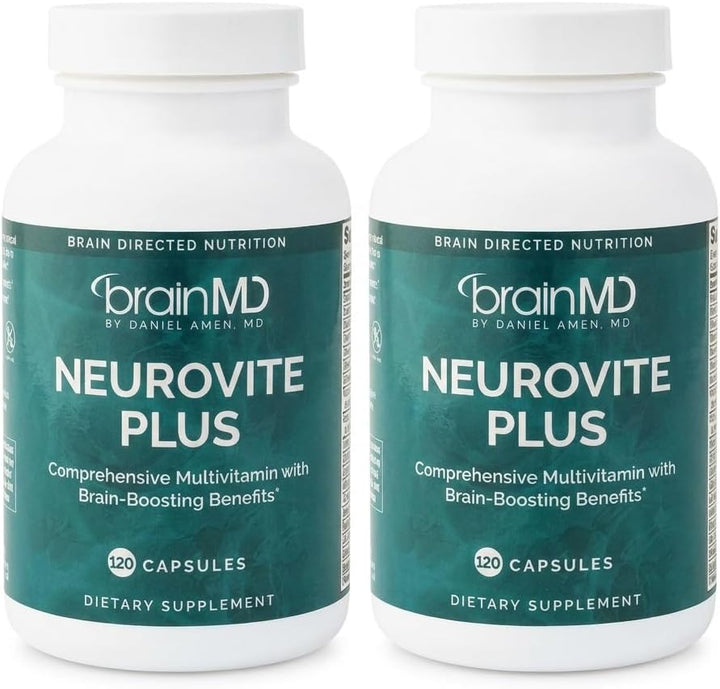 BRAINMD Dr. Amen NeuroVite Plus - 120 cápsulas, paquete de 2 - Supl...
