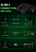 Auriculares inalámbricos para videojuegos para Xbox Series X|S, Xbox One, PS5, PS4, Blackgreen