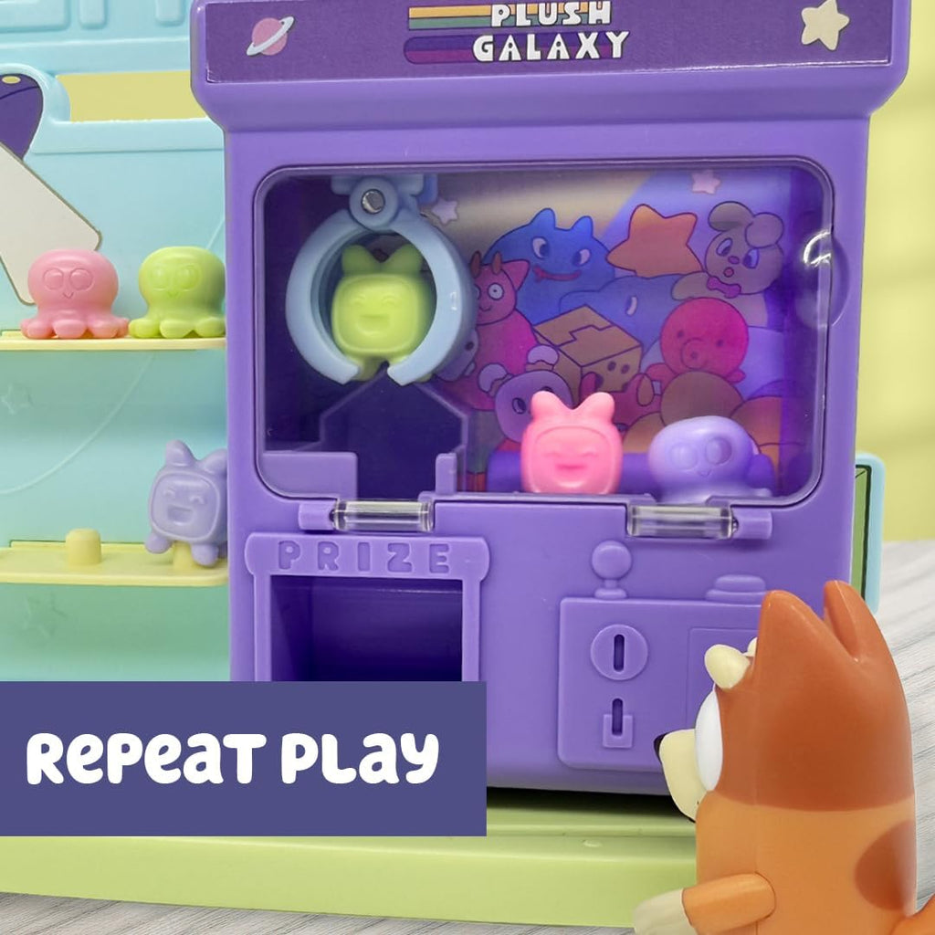 Set de juego Bluey Bingo's Claw Machine, Garra funcional, 6 premios