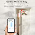 Sensor de puerta inteligente WiFi: sensor de contacto abierto de puerta para seguridad del hogar, sensor de ventana inalámbrico, asegura tu hogar con alertas instantáneas y automatización inteligente