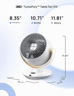Dreo Ventilador para dormitorio, ventiladores circuladores de aire...