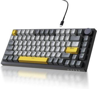 Ajazz AK820 75% Teclado mecánico para juegos con junta de cableado...