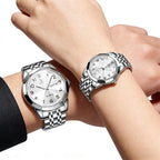 OLEVS Relojes de Pareja de San Valentín - Lujo, Moda para Hombre y Mujer, Juego de Relojes