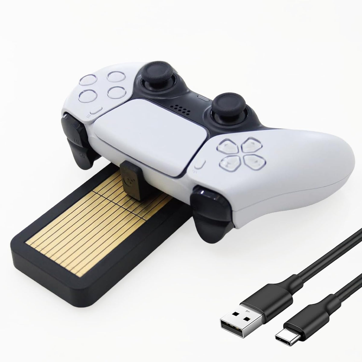 GuliKit Estación de carga de controlador para PS 5, soporte de carga dual rápida con adaptador/cable/indicador LED, estación de acoplamiento de repuesto para kits de accesorios PS 5 y controlador GuliKit KK2/KK3