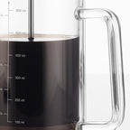 Decdeal Cafetera francesa de doble pared Cafetera de vidrio de borosilicato