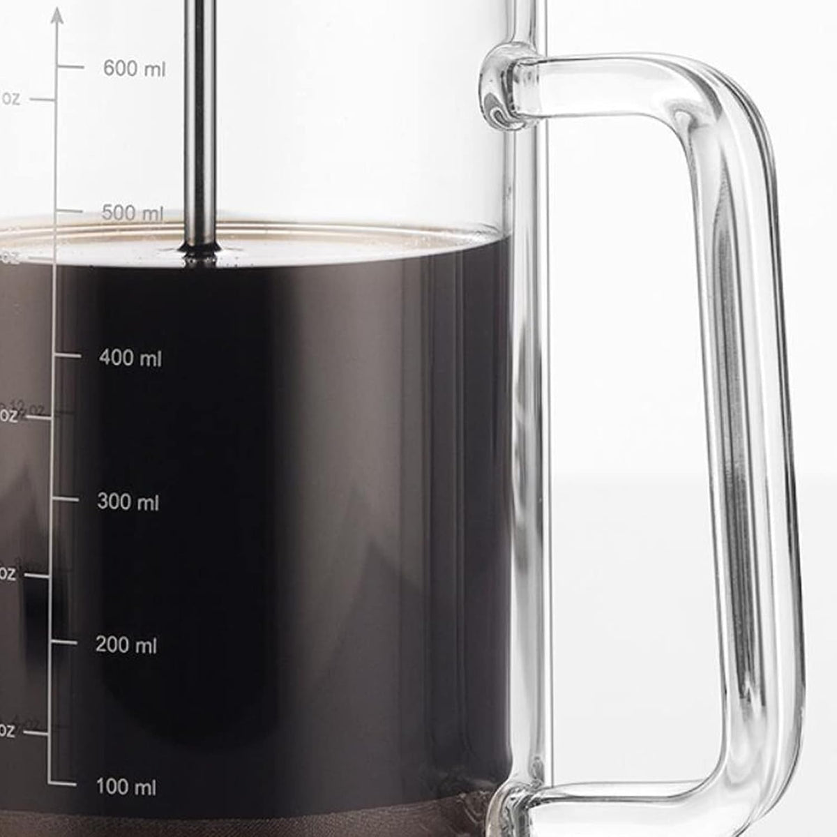 Decdeal Cafetera francesa de doble pared Cafetera de vidrio de borosilicato