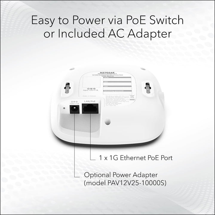 NETGEAR Punto de acceso inalámbrico - WiFi 6 de doble