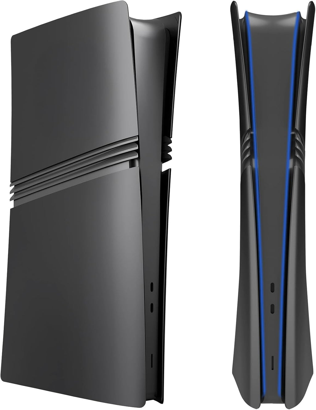 Placas de cubierta para PS5 Pro Digital Edition, accesorios de placas frontales mate compatibles con consola PlayStation 5 Pro, carcasa lateral de repuesto ABS (negro)