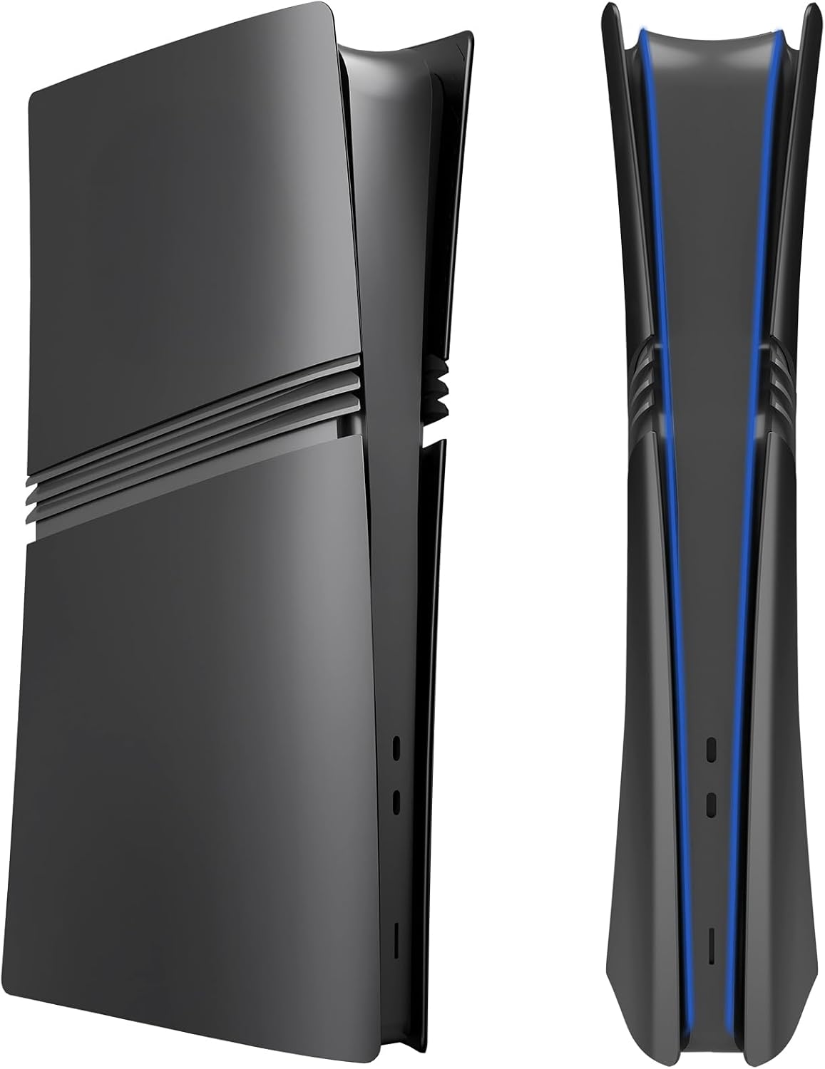 Placas de cubierta para PS5 Pro Digital Edition, accesorios de placas frontales mate compatibles con consola PlayStation 5 Pro, carcasa lateral de repuesto ABS (negro)