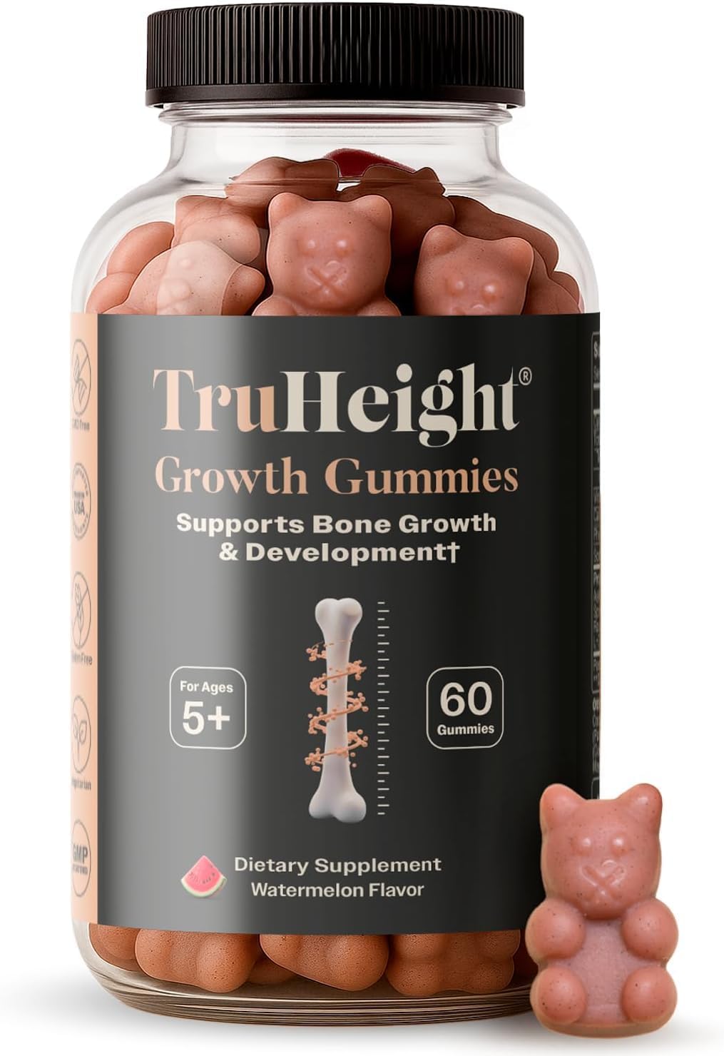 TruHeight Gomitas de Crecimiento (Sandía) Nutrición Alta para Suple...