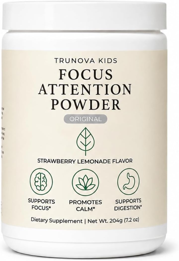 Trunova Kids Mezcla de bebida en polvo Focus Attention | Niños a pa...