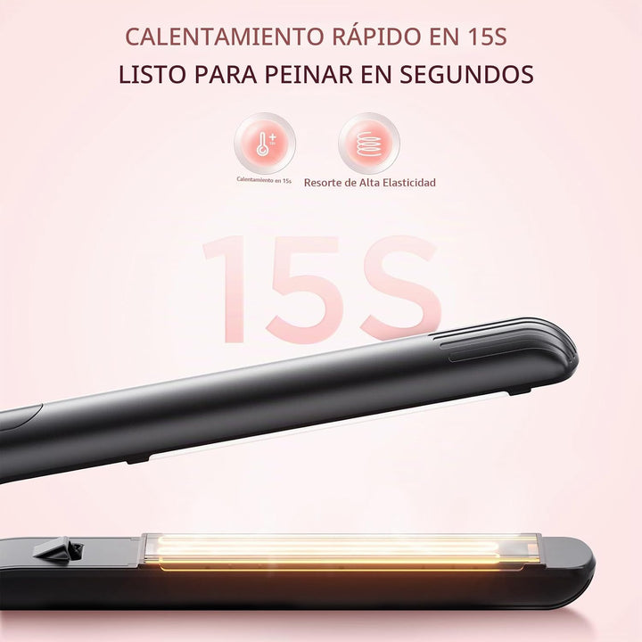 Plancha para el cabello, plancha plana de 1 pulgada de titanio y ce...