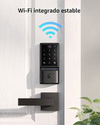 eufy Security Smart Lock C210, Cerradura de Puerta de Entrada sin Llave, Negro
