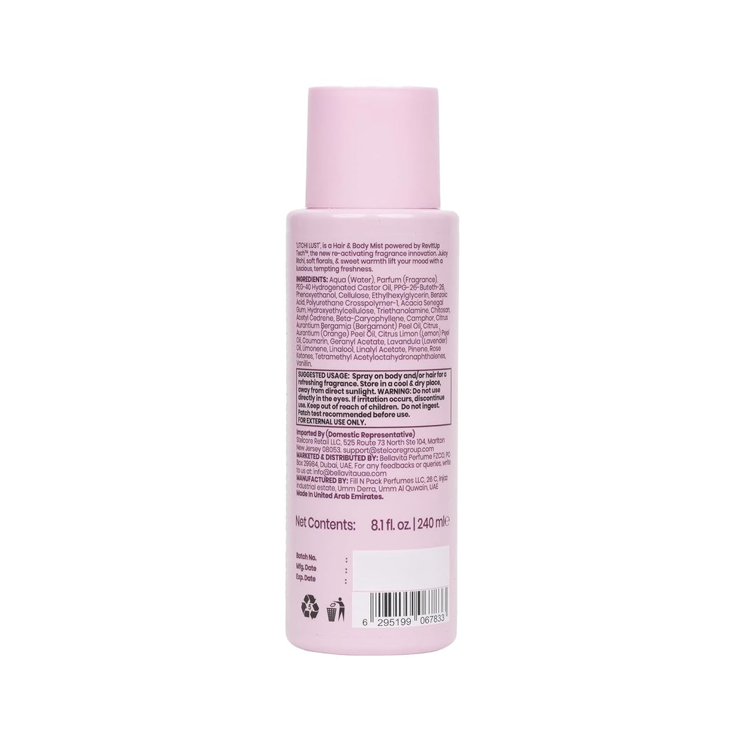 Bellavita Luxury Litchi Lust - Aerosol corporal y corporal para muj...