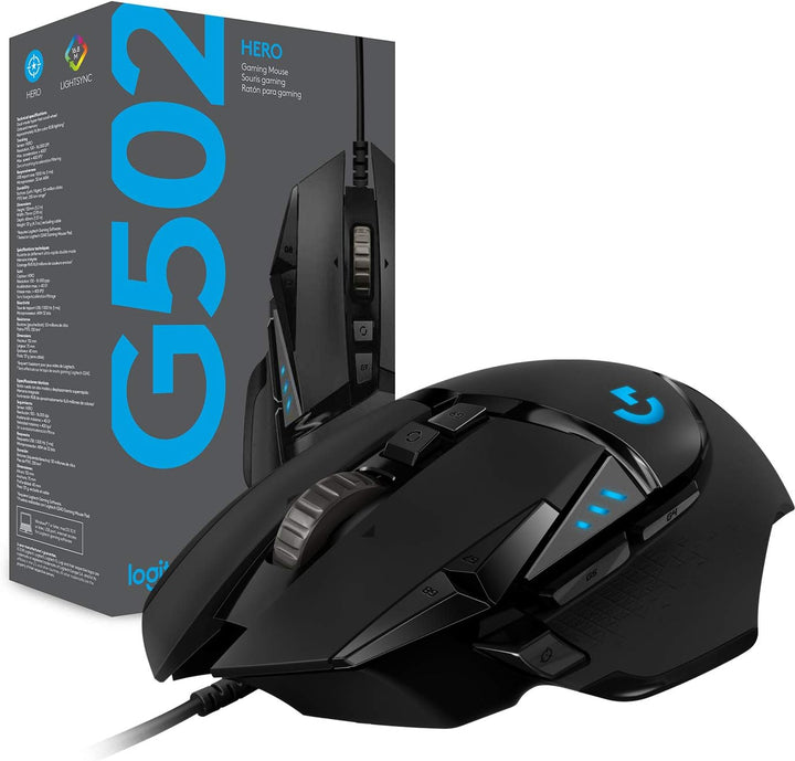 Logitech G 502 HERO Ratón para juegos con cable de alto rendimiento...