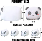 SQEQE Panda Mommy - Animal de peluche con 4 pandas de bebé
