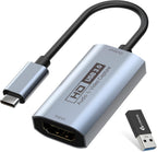 Tarjeta de captura de video, dispositivo de captura HDMI a USB-C USB3.0, 2K@30FPS