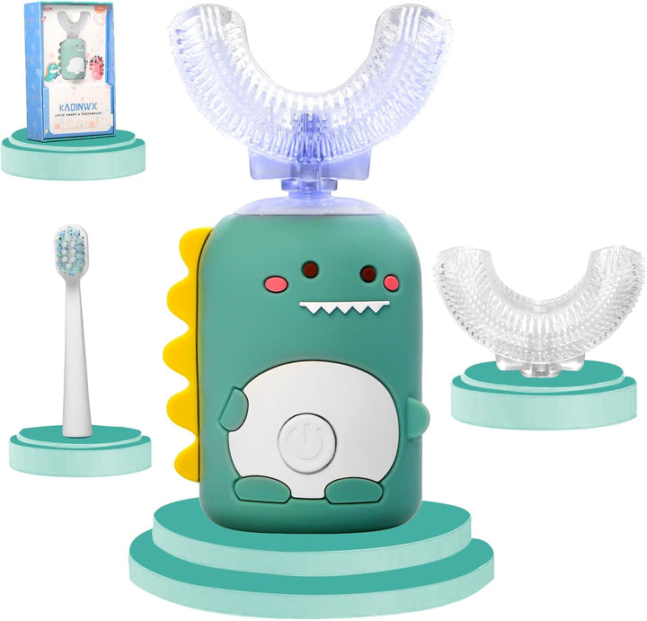 KAQINWX Cepillo de dientes eléctrico en forma de U para niños de 2...