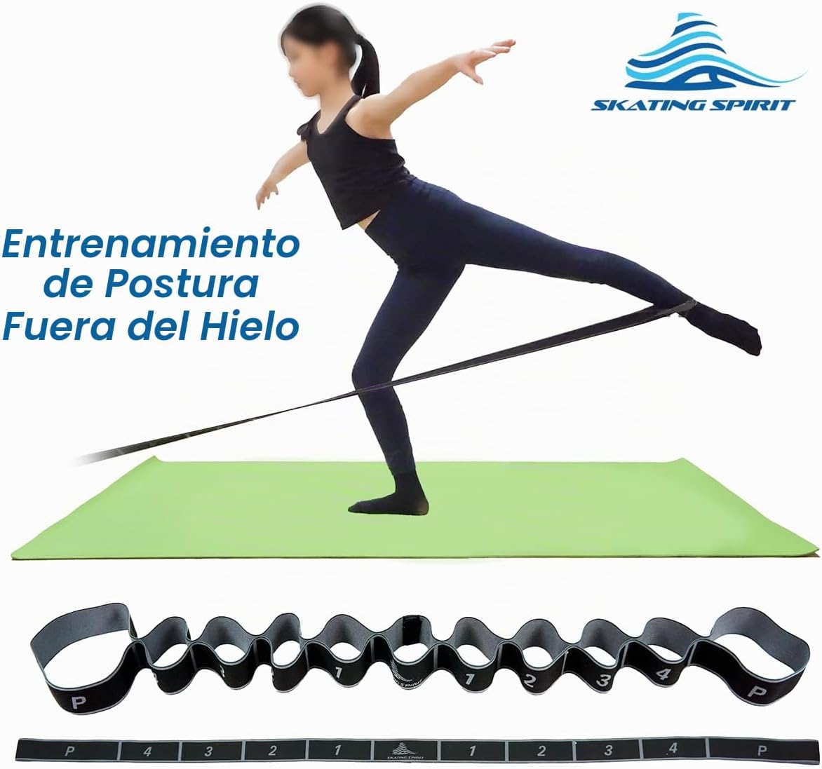 Banda de bucle de resistencia para entrenamiento de postura de patinaje artístico