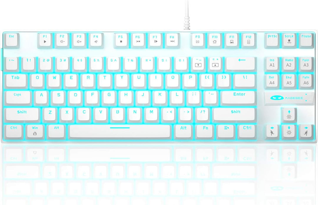 MageGee Teclado mecánico para juegos con interruptor azul, teclado...