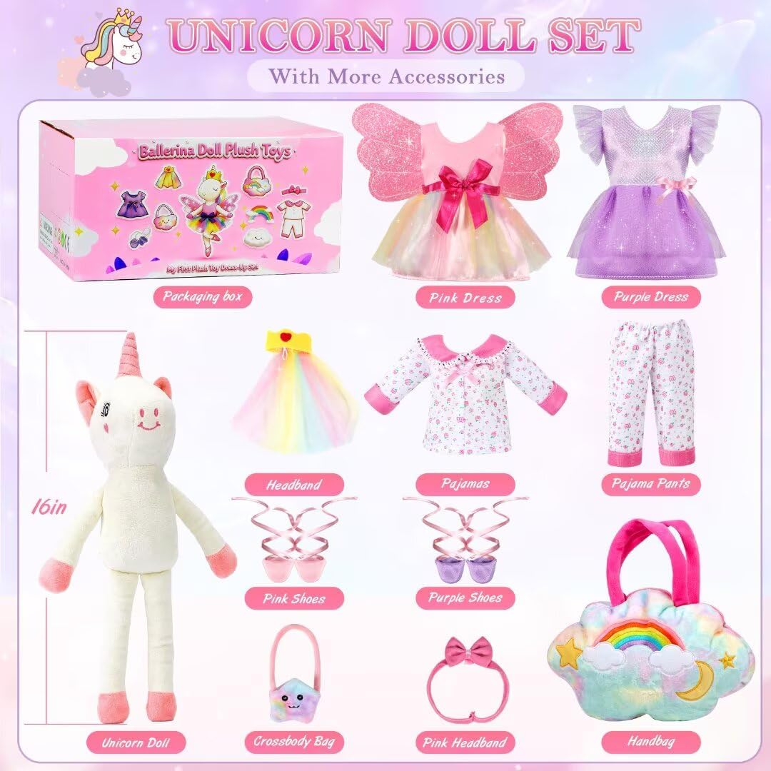 HUITEM Juguetes de unicornio para niñas de 4 a 6 años