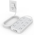 TESSAN - Protector contra sobretensiones, cable de extensión de enchufe plano de 10 pies