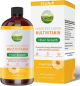 Multivitamínico líquido completo + crecimiento del cabello, promuev...