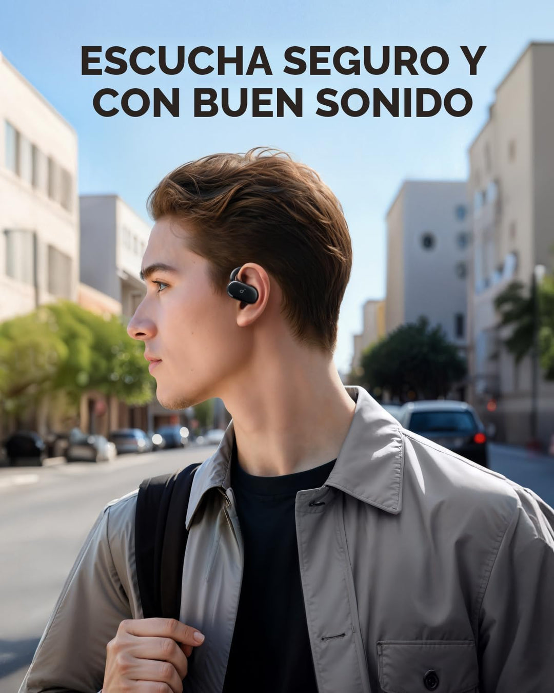 Auriculares Soundcore V20i de Anker de oído abierto, ganchos ajusta...