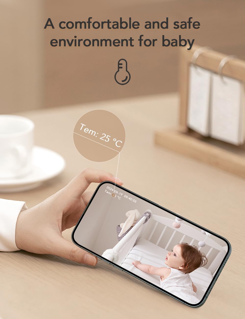 nooie 2K Smart WiFi Baby Monitor Camera and Audio