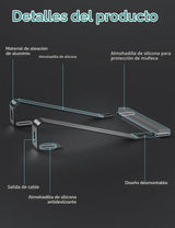 JCZT Soporte de aluminio para laptop, soporte para portátil con rep...