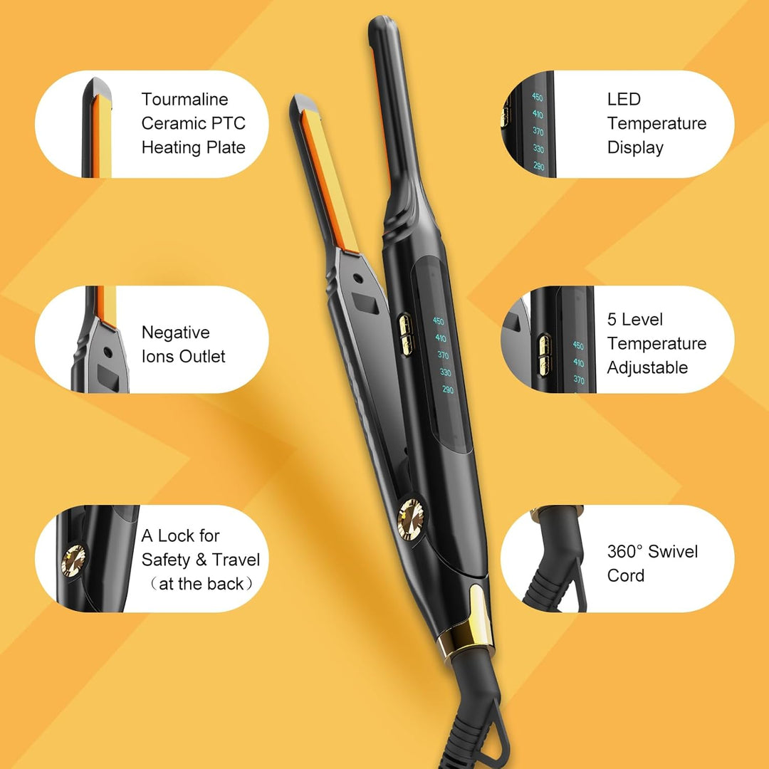 Mvxitanny Plancha Plana Pequeña de 3\/10 Pulgadas, Mini Planchas Pl...