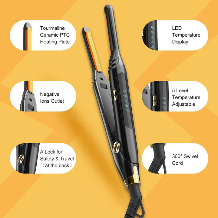 Mvxitanny Plancha Plana Pequeña de 3\/10 Pulgadas, Mini Planchas Pl...
