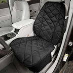4Knines - Funda de asiento delantero resistente para perros, impermeable, color negro