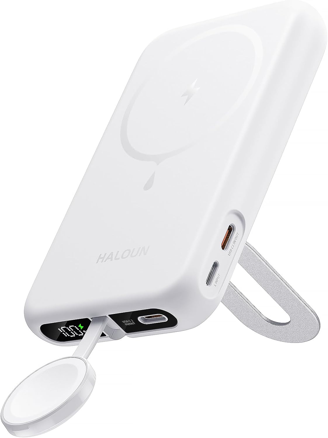 Cargador portátil magnético para iPhone y Apple Watch, banco de ene...